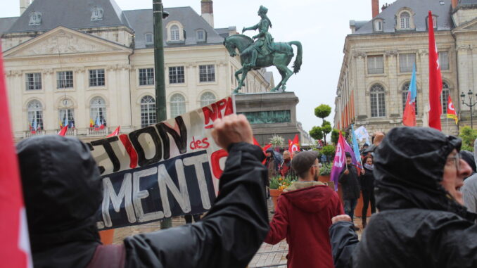 Près de 600 personnes se sont rassemblées à Orléans le 1er mai 2024. Photo Steven Miredin