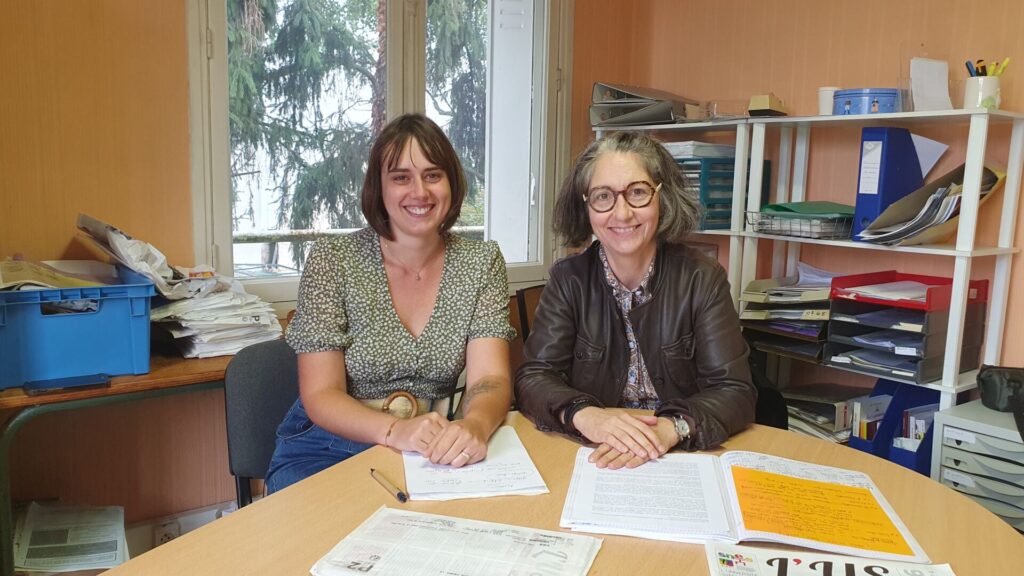 Lucile Dewatine et Sylvie Lesné, enseignantes syndicalistes. Photo Thomas Derais