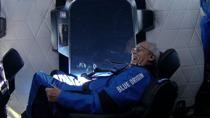 À 90 ans, Ed Dwight a finalement réalisé son rêve de voyager dans l'espace. Photo Blue Origin